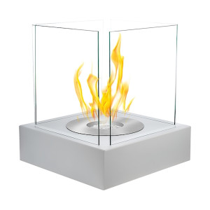 Biokominek Cube Biały strukturalny HOMEBOOK