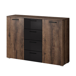 Komoda Stamlai dwudrzwiowa z czterema szufladami HOMEBOOK