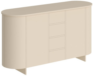 Komoda dwudrzwiowa Reflicy z czterema szufladami 163 cm cappuccino mat Wyprzedaż