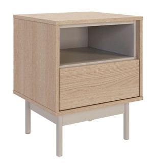 Szafka nocna Layen z szufladą i wnęką 45 cm dąb lindberg/kaszmir Wyprzedaż