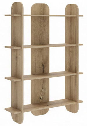 Regał Livio z czterema półkami 107 cm Dąb Evoke Wyprzedaż