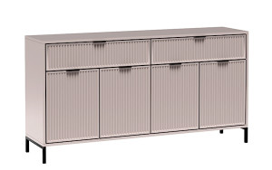 Komoda czterodrzwiowa Passimo 165cm z dwoma szufladami szarobeżowa Wyprzedaż