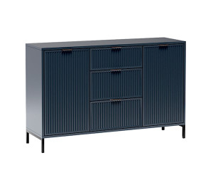Komoda dwudrzwiowa Passimo 135cm z trzema szufladami ciemny granat Wyprzedaż