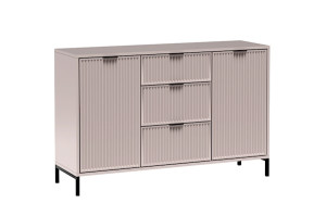 Komoda dwudrzwiowa Passimo 135cm z trzema szufladami szarobeżowa Wyprzedaż