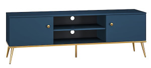 Szafka RTV Maturie z półkami 160 cm Granatowy