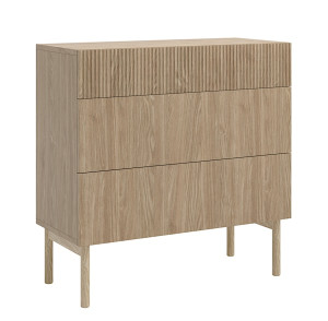 Komoda Nolie z trzema szufladami 90 cm Dąb Olejowany Wyprzedaż