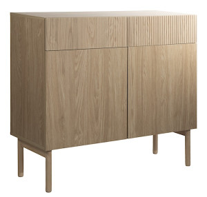 Komoda dwudrzwiowa Nolie z dwoma szufladami 100 cm Dąb Olejowany Wyprzedaż