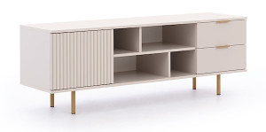 Szafka RTV Klazby 150 cm kaszmir lamele Wyprzedaż