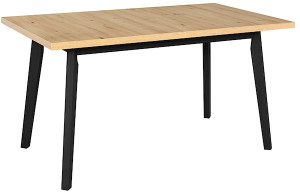 Stół drewniany do jadalni rozkładany Korror 140-180x80 cm czarny/dąb artisan Wyprzedaż