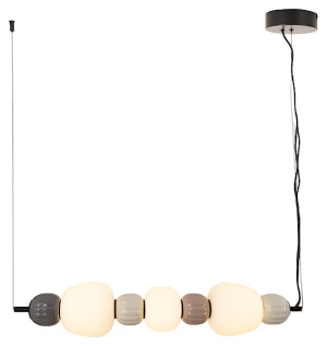 Lampa Wisząca LED Modern x3 brązowa