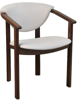 Krzesło drewniane do jadalni Flowiss orzech jasny/jasnoszara plecionka Wyprzedaż