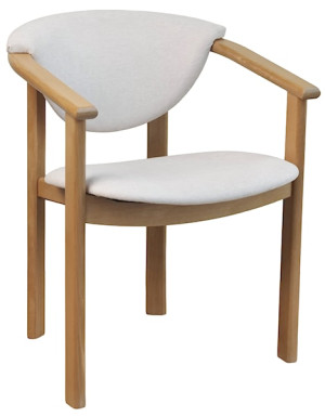 Krzesło drewniane do jadalni Flowiss dąb olejowany/beżowa plecionka Wyprzedaż