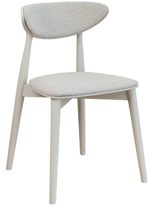 Krzesło drewniane do jadalni Andally kaszmir/ciemnobeżowe boucle Wyprzedaż