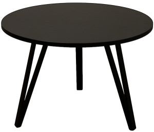 Stolik kawowy Iminglly okrągły 67 cm czarny Wyprzedaż