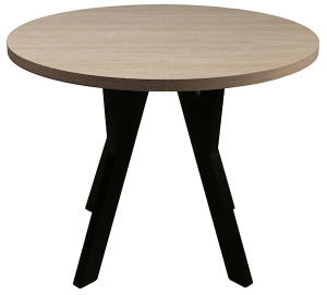 Stół rozkładany do jadalni Osenness 100-180x100 cm dąb olejowany z czarnymi nogami Wyprzedaż