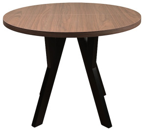 Stół rozkładany do jadalni Osenness 100-180x100 cm orzech wisconsin z czarnymi nogami Wyprzedaż