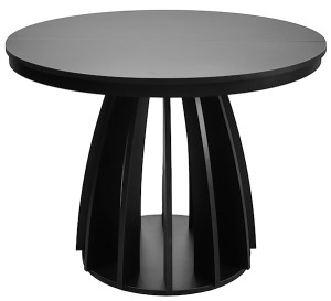 Stół rozkładany do jadalni Diciffy 100-140x100 cm czarny Wyprzedaż