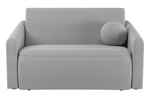 Kanapa rozkładana dwuosobowa Poppino z pojemnikiem szara szenil hydrofobowy Wyprzedaż