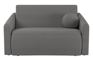 Kanapa rozkładana dwuosobowa Poppino z pojemnikiem ciemnoszara szenil hydrofobowy Wyprzedaż