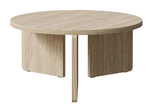Stolik kawowy Preffines okrągły 85 cm Dąb Olejowany Wyprzedaż