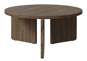 Stolik kawowy Preffines okrągły  85 cm Orzech Wisconsin Wyprzedaż
