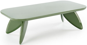 Stolik kawowy Soraya 120x60 cm zielony lakierowany Wyprzedaż