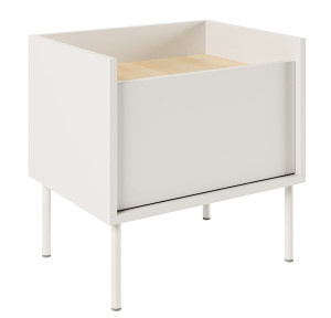 Szafka nocna Tovi jednodrzwiowa 50 cm biała/dąb lindberg