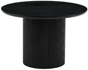 Stolik kawowy Tarnel okrągły średnica 60 cm fornir czarny jesion