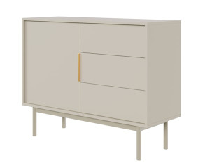 Komoda jednodrzwiowa Viviaro z trzema szufladami 104 cm kaszmir Wyprzedaż