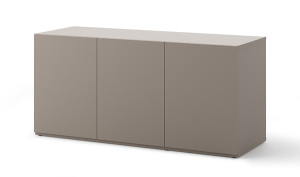Komoda młodzieżowa trzydrzwiowa Woow z półkami 140 cm clay grey Wyprzedaż