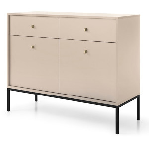 Komoda z szufladami Monne beżowa vintage HOMEBOOK