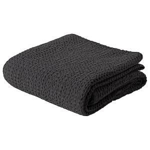 Narzuta na łóżko Alpinia 160x220 cm bawełniana antracytowa HOMEBOOK