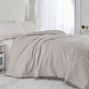 Narzuta Singiel 220x240 cm brązowa HOMEBOOK