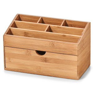 Organizer Wondle z przegrodami i szufladą bambusowy HOMEBOOK
