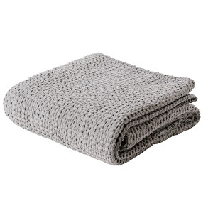 Narzuta na łóżko Alpinia bawełniana 180x220 cm szara HOMEBOOK