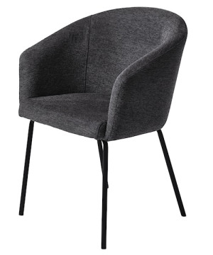Krzesło tapicerowane Mummle ciemnoszare HOMEBOOK