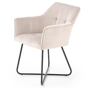Krzesło tapicerowane Rupee beżowe HOMEBOOK