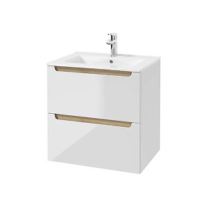 Szafka pod umywalkę Saeli wisząca z dwiema szufladami 60x45 cm HOMEBOOK