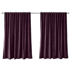 Zasłona do salonu Myrrhis w tkaninie PET FRIENDLY 140x270 cm fioletowa HOMEBOOK