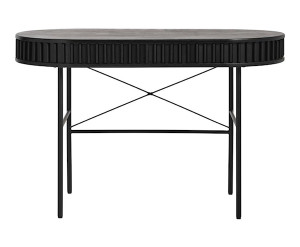 Biurko Ovitties 120x60 cm czarne lamele HOMEBOOK