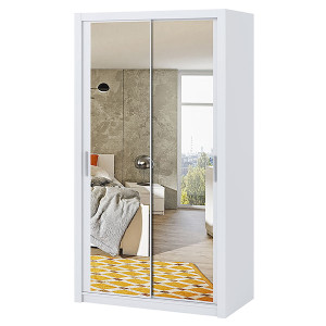 Szafa Rinker 120 cm z lustrem Biały HOMEBOOK