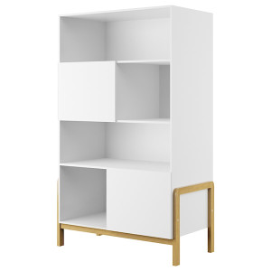 Regał dla dzieci Viotte czteropoziomowy biały HOMEBOOK