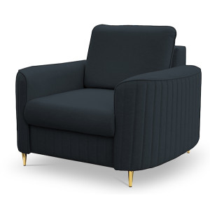 Fotel kubełkowy Pantano granatowy velvet łatwoczyszczący HOMEBOOK