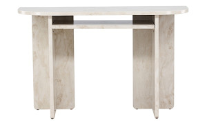 Stolik Bathally 120x40x75cm jasny marmur Wyprzedaż