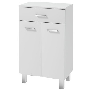 Szafka łazienkowa Loope stojąca podwójna z szufladą biała HOMEBOOK