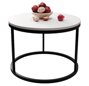 Stolik kawowy Sabello okrągły 60 cm biały mat Wyprzedaż