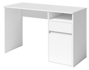 Biurko Billa z szufladą i szafką 120 cm biały Wyprzedaż