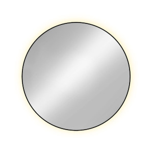Lustro z podświetleniem led Bright Premium średnica 60 cm czarne/ ciepła barwa światła Wyprzedaż