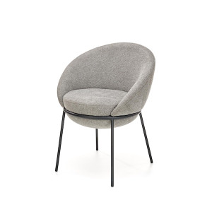 Krzesło tapicerowane Sivasagar popielate HOMEBOOK