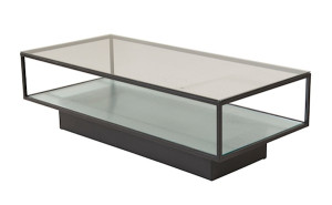 Ława nowoczesna Postled 130x60 cm szklany blat HOMEBOOK